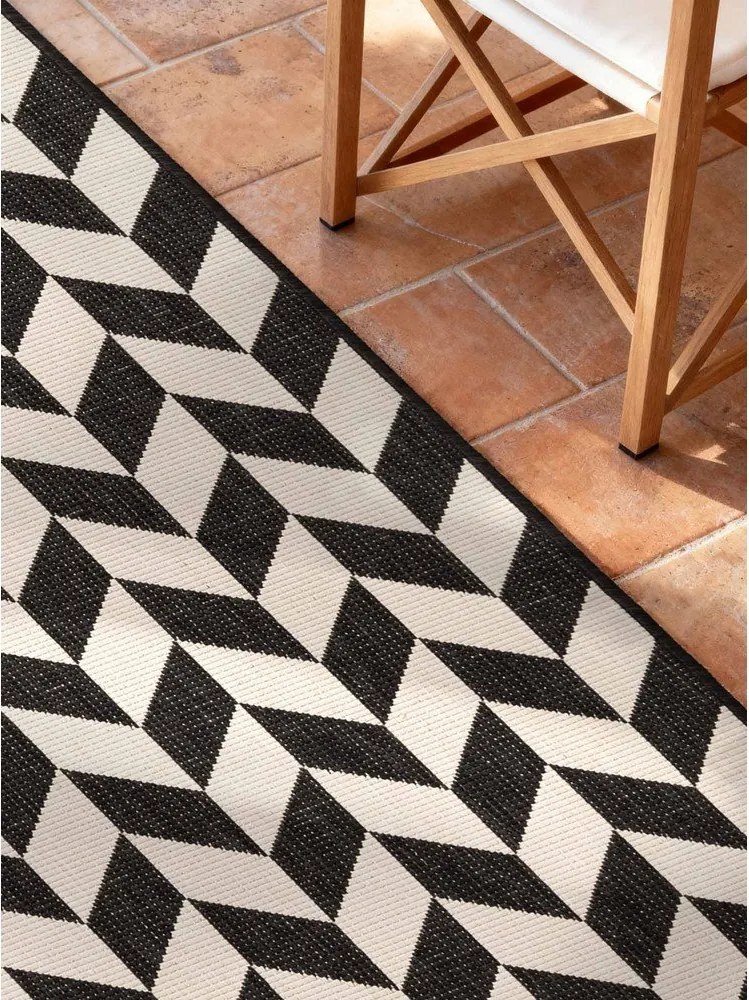 Czarno-kremowy chodnik odpowiedni na zewnątrz 80x200 cm Haringey Terrick – Ted Baker