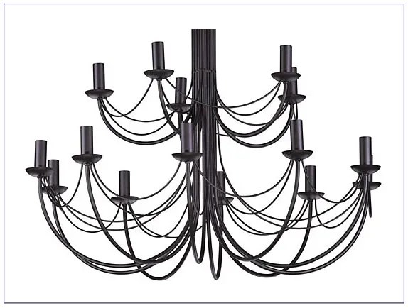 Duży dwupoziomowy żyrandol świecznik - S875-Mivos