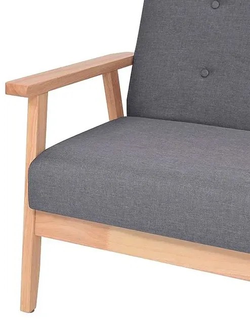 2-osobowa ciemnoszara sofa retro Sixo