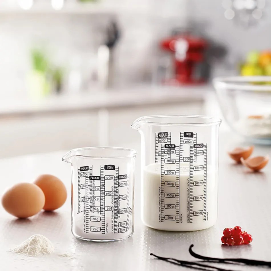 Zestaw szklanych kubków pomiarowych Pyrex 2 szt.,0,25 l + 0,5 l