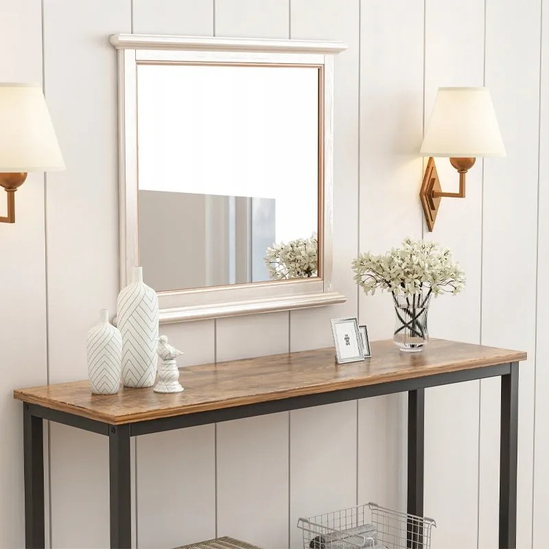 Regał z półką – styl loft industrialny, rustykalny brąz, szafka 100 cm