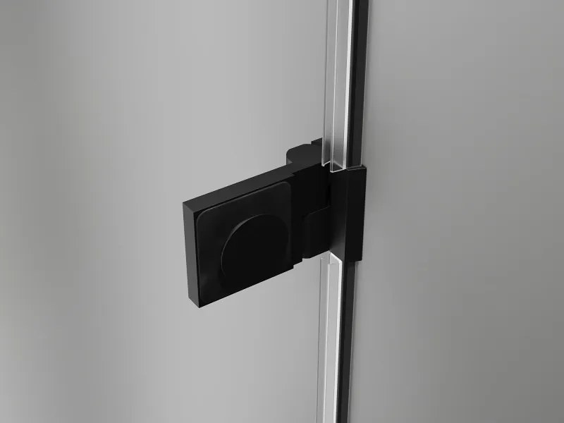 Mexen Lunar-B drzwi prysznicowe uchylne prawe 60 cm, transparent, czarne - 832-060-000-70-00-P