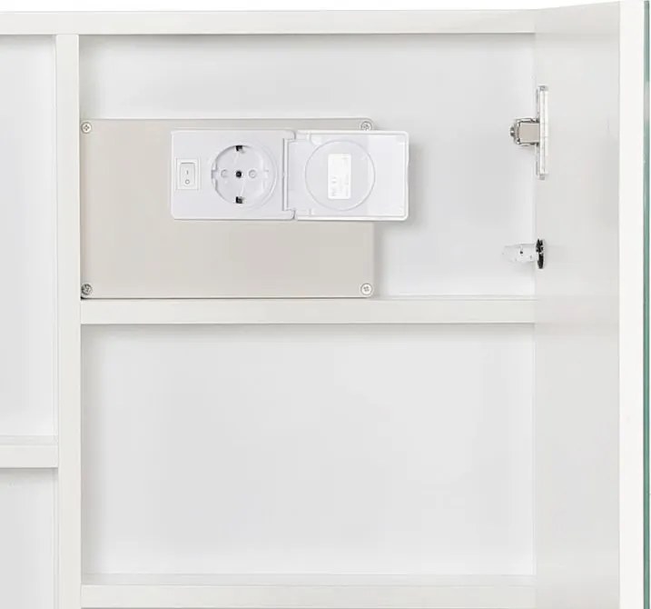 MIADOMODO Szafka z lustrem i oświetleniem LED, 90 x 65 cm