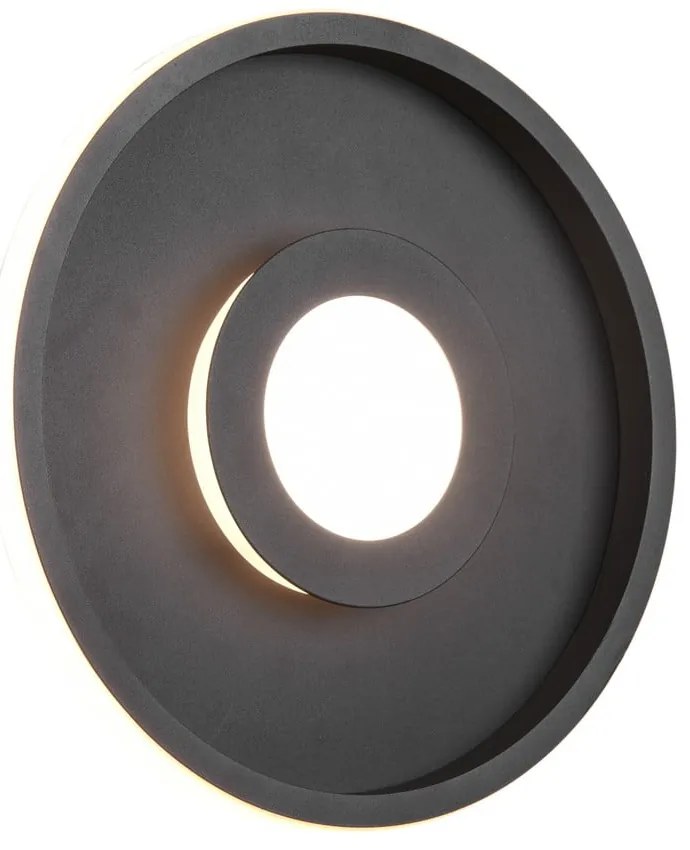 Metalowa lampa sufitowa LED w kolorze matowej czerni ø 30 cm Ascari – Trio
