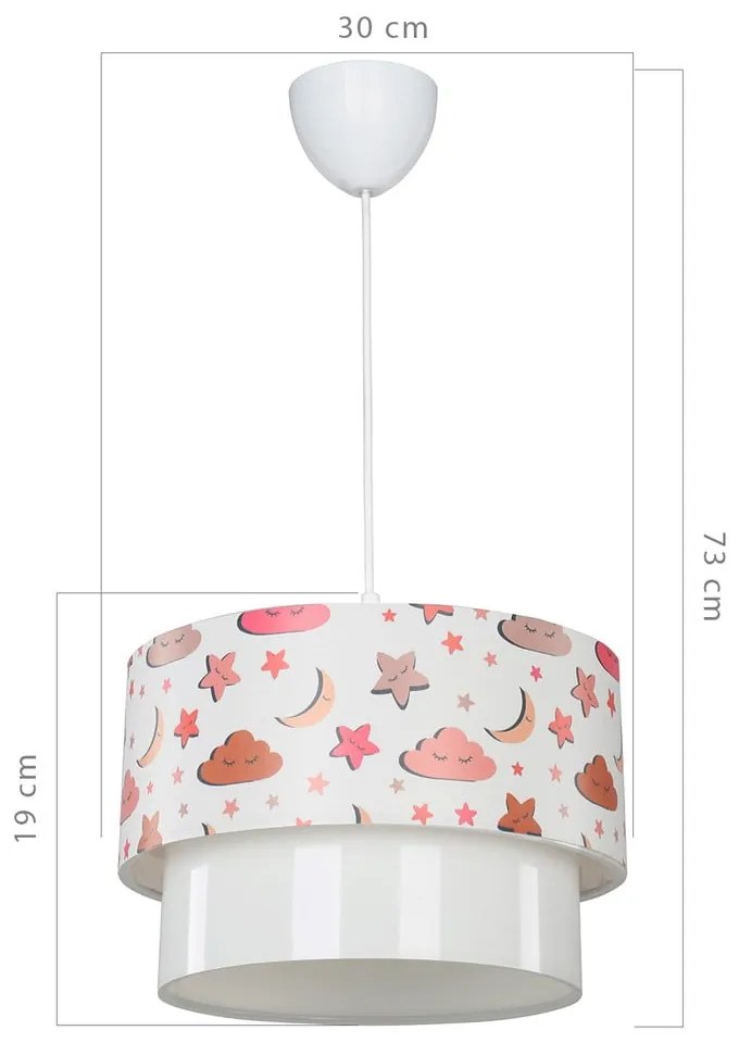 Biała lampa dziecięca ø 30 cm Kinder – Squid Lighting