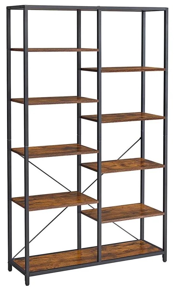 Regał NAVARO brązowy/czarny