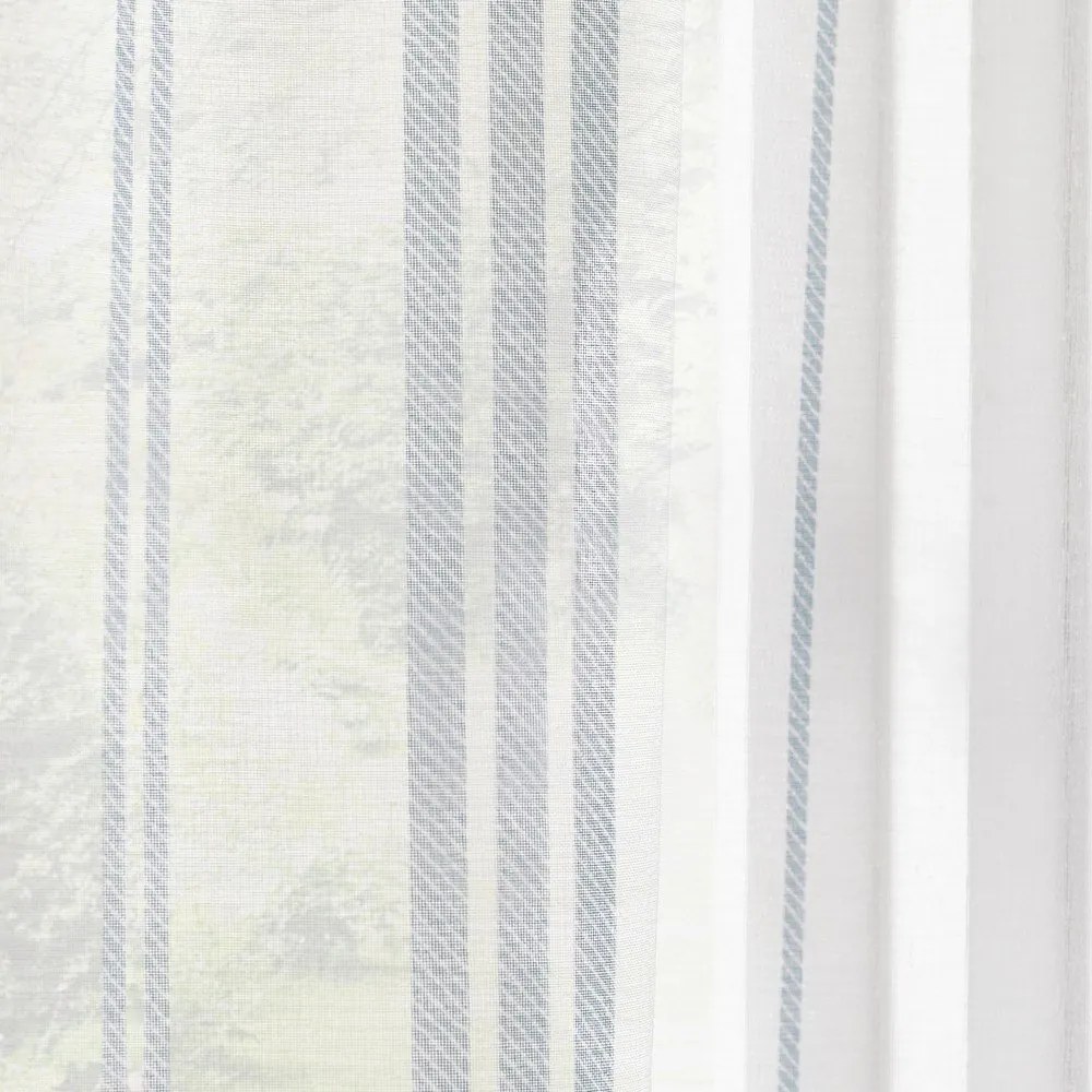 Biała firanka z woalu 140x137 cm Harbour Stripe – Catherine Lansfield