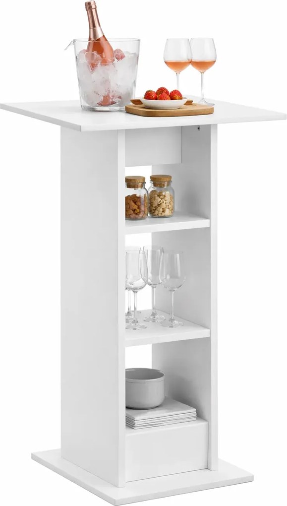 Nowoczesny, Stolik Biały Barowy – H7-F16