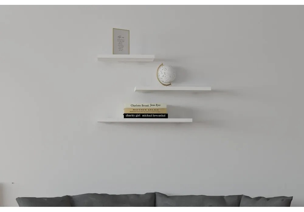 Biała półka zestaw 3 szt. Leila – Kalune Design