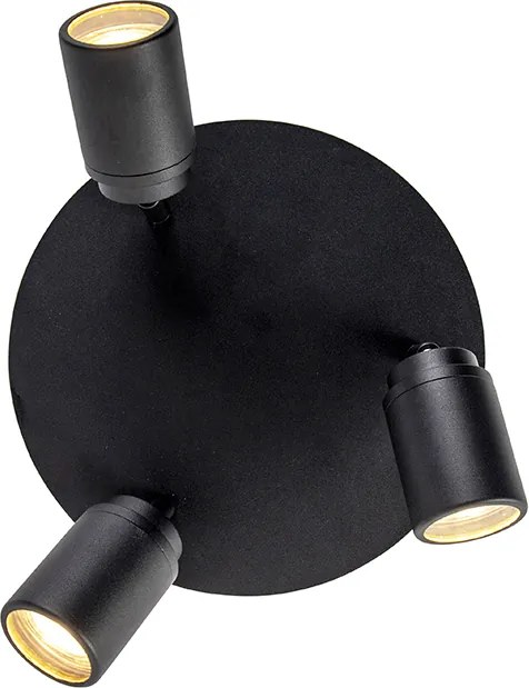 Nowoczesny reflektor łazienkowy czarny 3-światła IP44 - Ducha