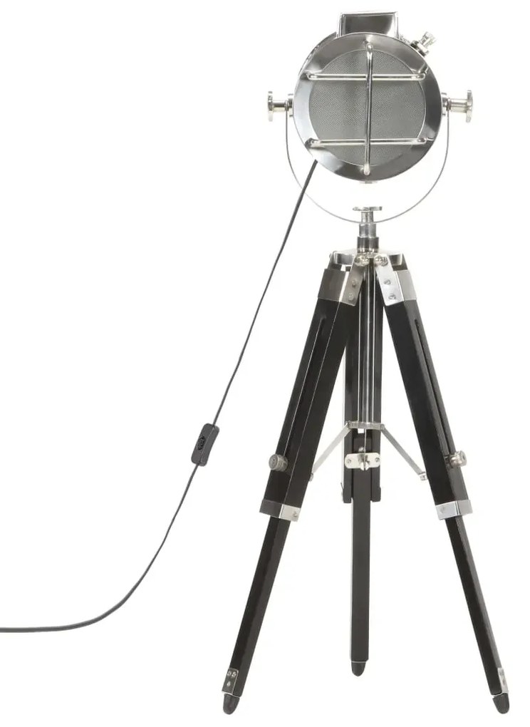 Czarna lampa stojąca drewniana z ruchomym kloszem - 6X EX190 N7-Z38