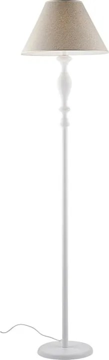 Lampa podłogowa Cascina z drewna i białego żelaza, 1 lampa i klosz śr. 45 .183 Ø45 BL265-PH-BCO