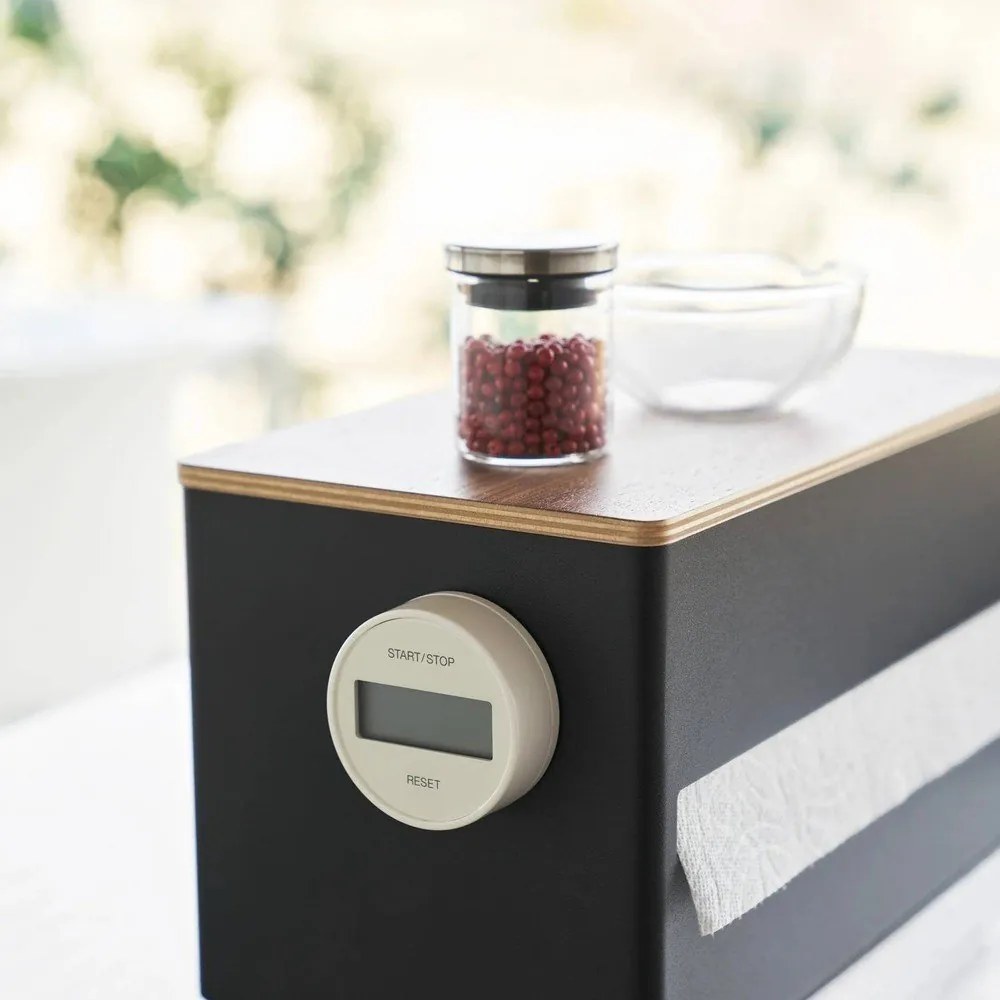 Czarny metalowy stojak na ręczniki papierowe Rin – YAMAZAKI