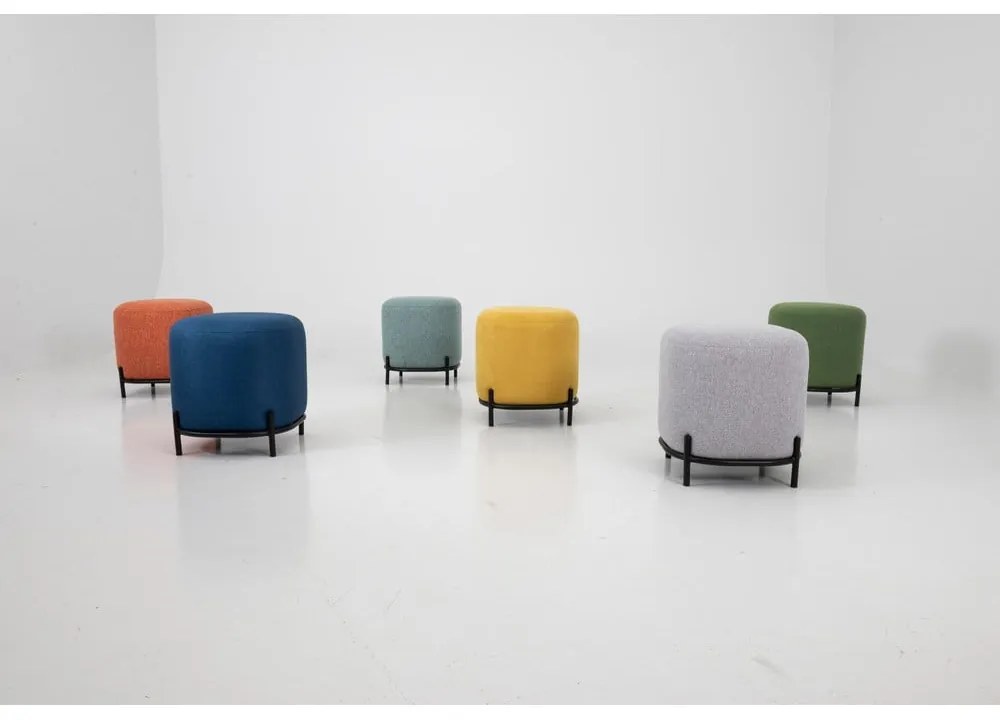 Zielonoszary puf Tenzo Harry, ø 42 cm