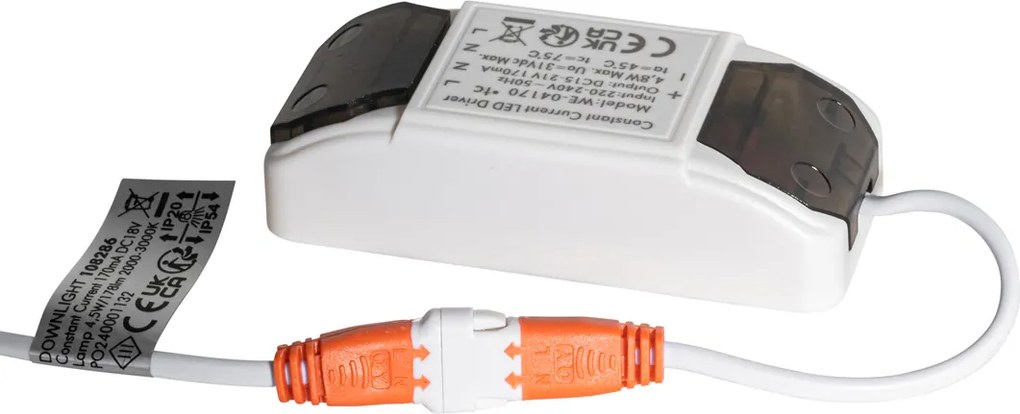 Zestaw 6 nowoczesnych białych reflektorów wpuszczanych 8,2 cm z LED IP54 Ultra Slim - Pupil