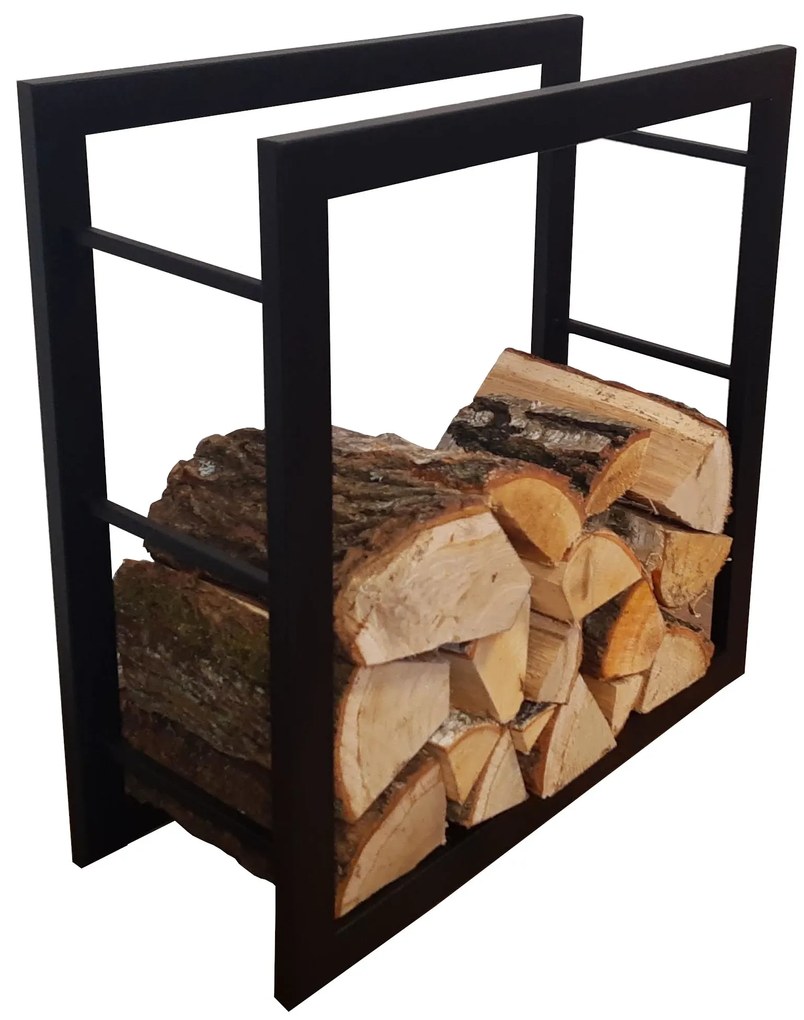 Stojak kosz na drewno kominkowe opałowe 60x60x25 LOFT