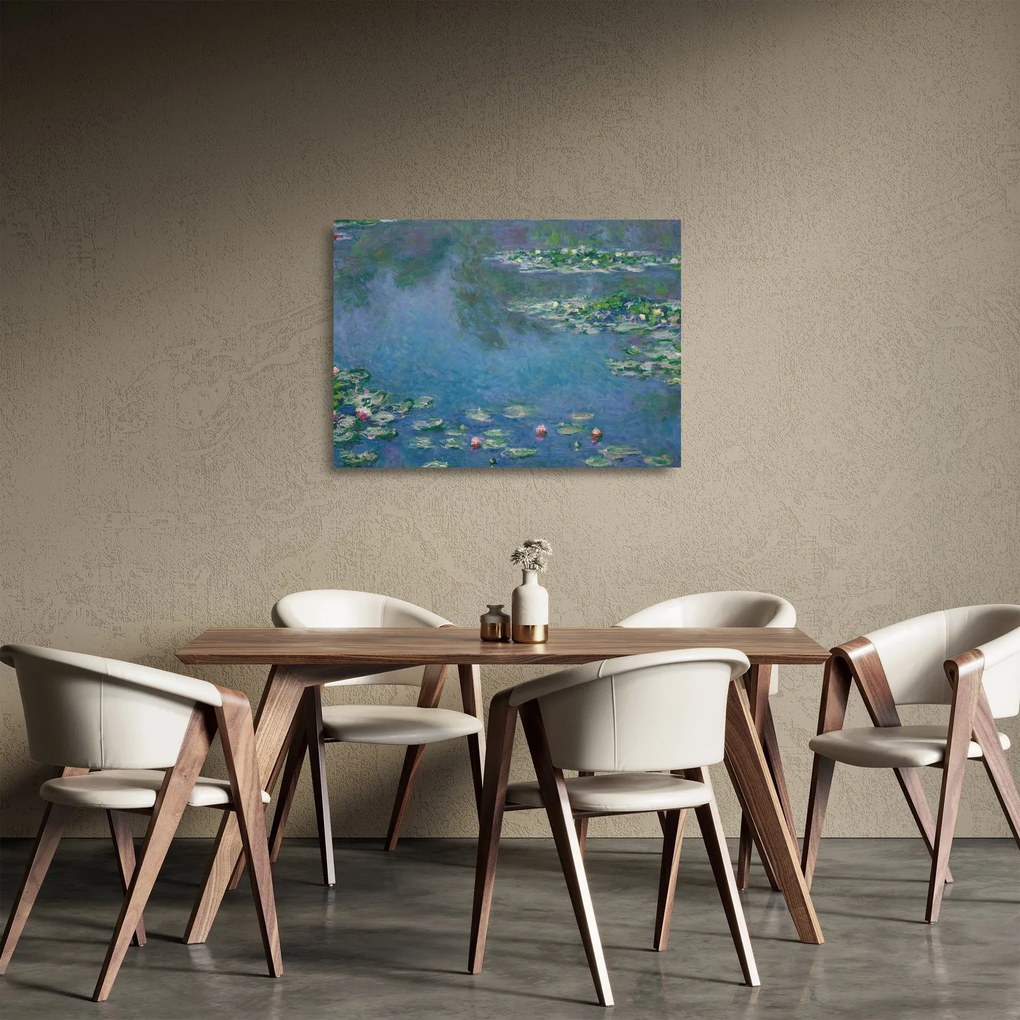 Obraz na szkle - Claude Monet, Water Lilies, reprodukcje (70x50 cm)
