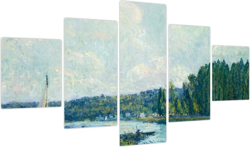 Obraz - Alfred Sisley, The Banks of the Oise, reprodukcje (125x70 cm)
