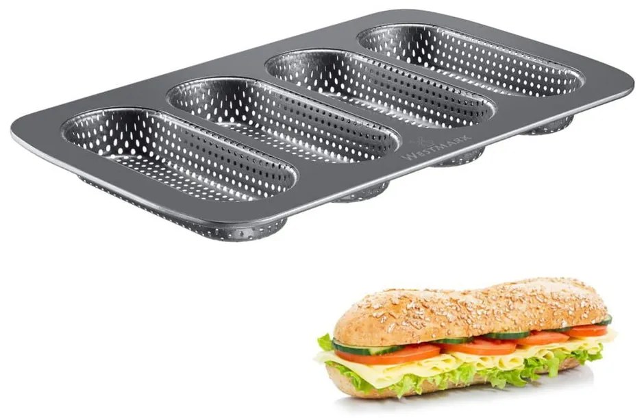 Stalowa forma do pieczenia bagietek Mini – Westmark