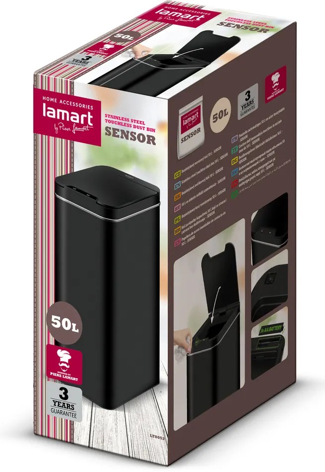 Lamart LT8052 kosz bezdotykowy Sensor, 50 l