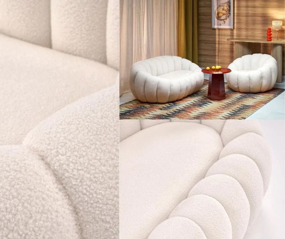 Sofa dwuosobowa Gaspar XL Halmar o obłym kształcie