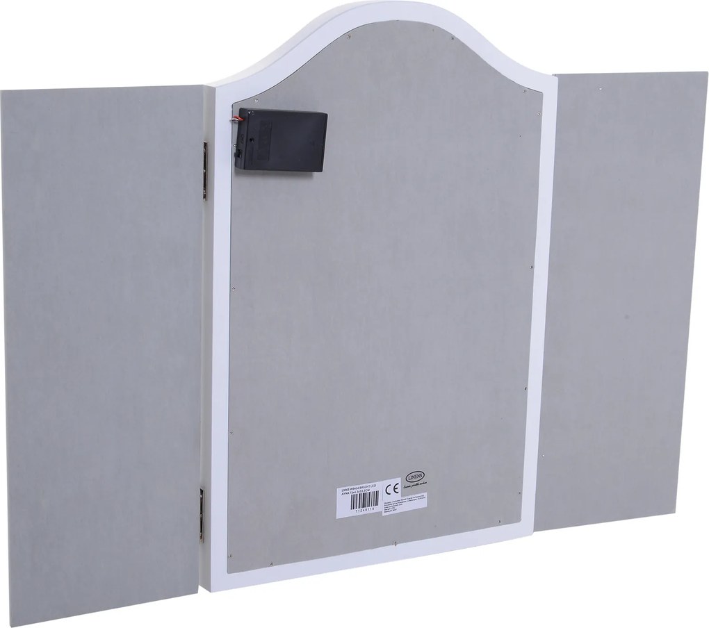 Homcom® lustro do makijażu kosmetyczne 16 lampek led usb/baterie białe