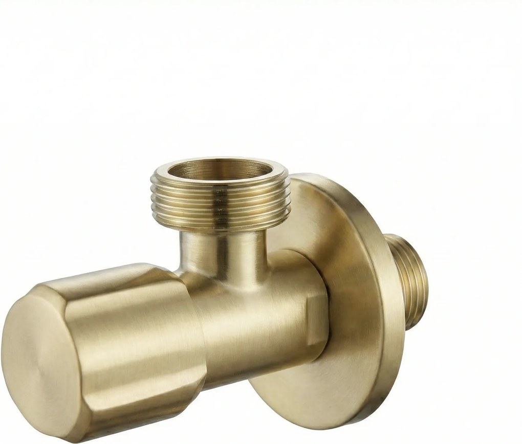 Zawór kątowy 02 1/2" x 3/4" Złoty szczotkowany