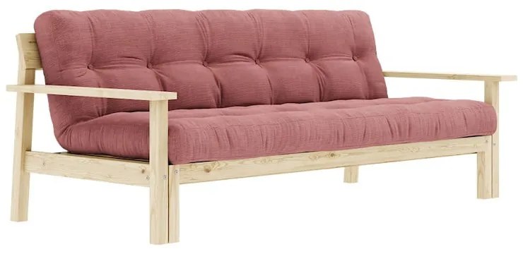 Różowa rozkładana sofa 218 cm Unwind – Karup Design