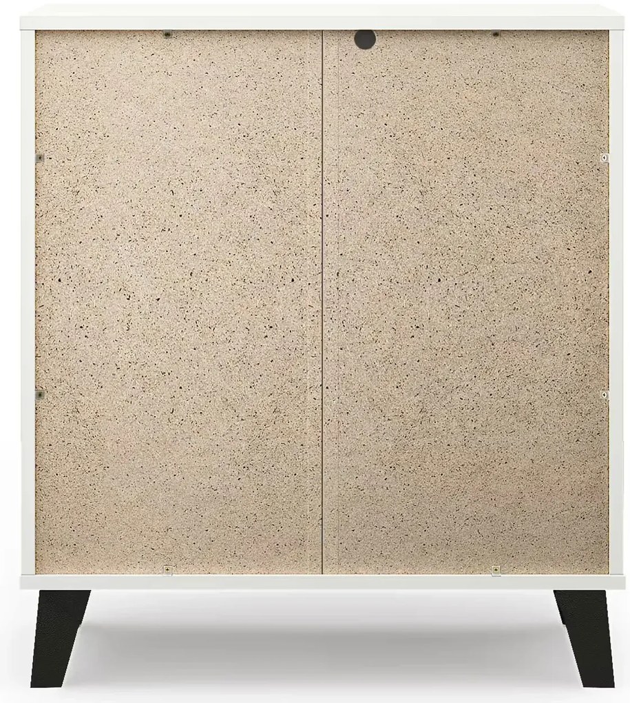 Minimalistyczna komoda z 3 szufladami biały + dąb artisan S1-D15