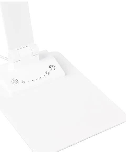 Biała lampa stołowa LED ze ściemniaczem (wys. 72 cm) Travis – Trio