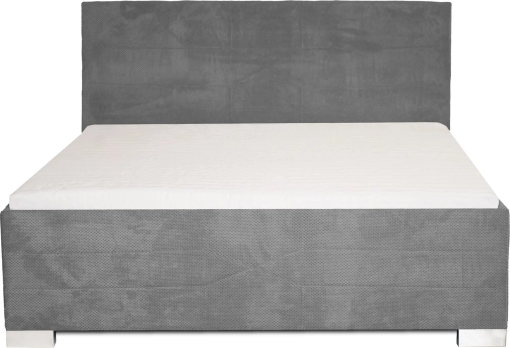 Łóżko KATI 160x200 cm Granatowy Z materacem