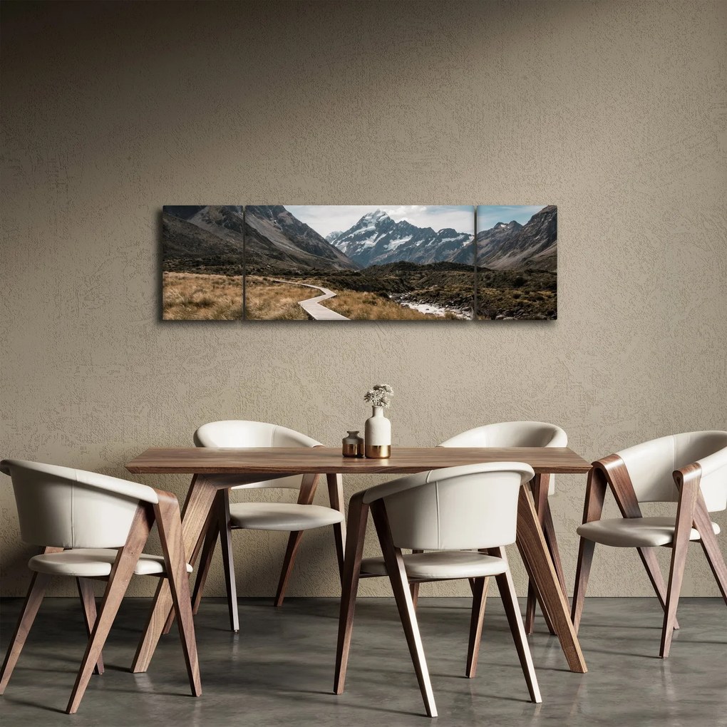 Obraz - Chodnik w dolinie góry Mt. Cook (170x50 cm)