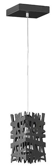 ONLI - Żyrandol na lince FORESTA 1xE27/15W/230V czarny