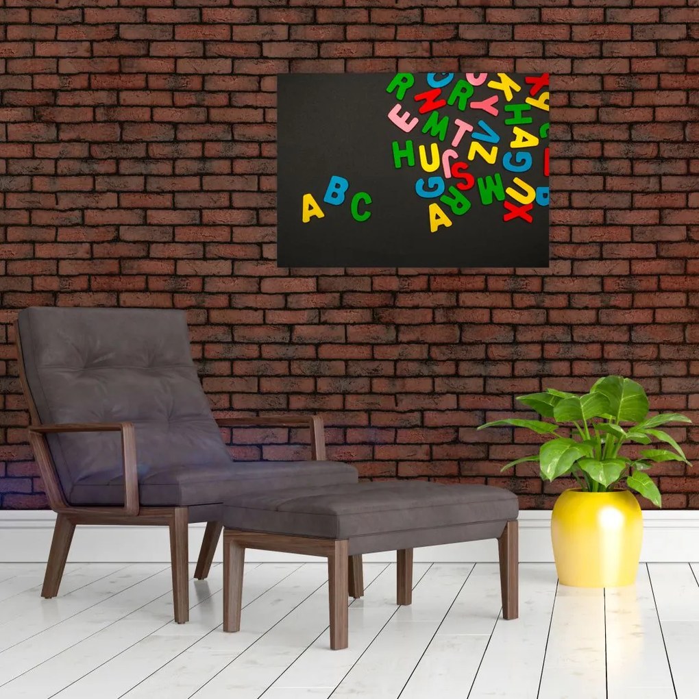 Obraz - kolorowe litery (70x50 cm)