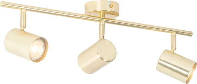 Nowoczesna lampa sufitowa mosiądz 3-światła regulowane - Jeana