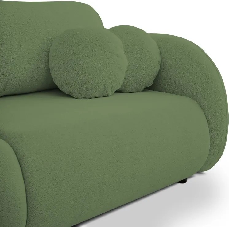 Sofa LOOP z funkcja spania i pojemnikiem ZIELONY RAVEN 77