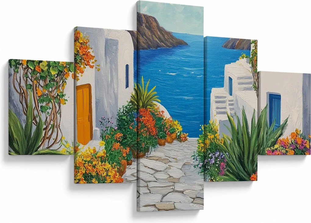 Obraz - Grecka uliczka (125x70 cm)