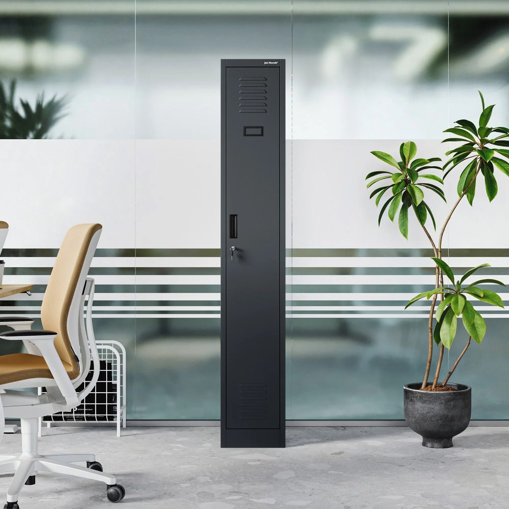 Szafka pracownicza metalowa antracytowa KACPER II 1 Plus 300 x 1800 x 500 mm