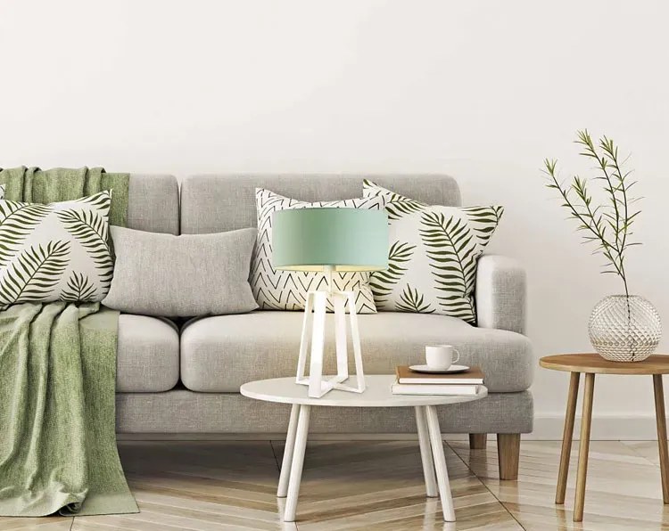 Designerska lampka nocna na czarnym stelażu - B1-T22