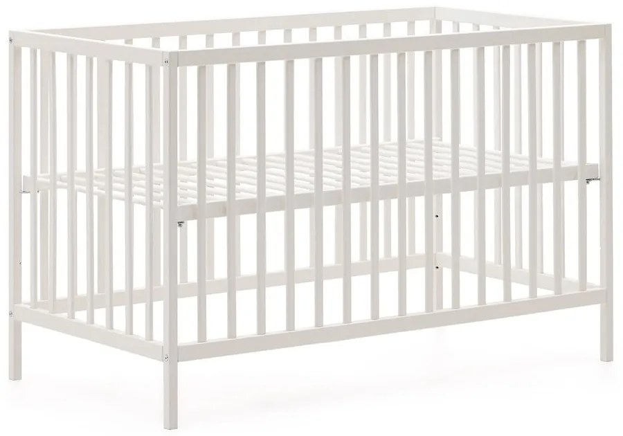 Białe łóżeczko z litego drewna bukowego 60x120 cm Shantal – Kave Home