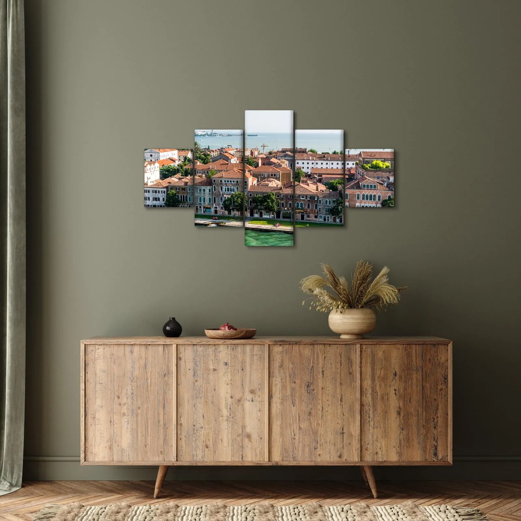 Obraz - Widok miasta z lotu ptaka (125x70 cm)