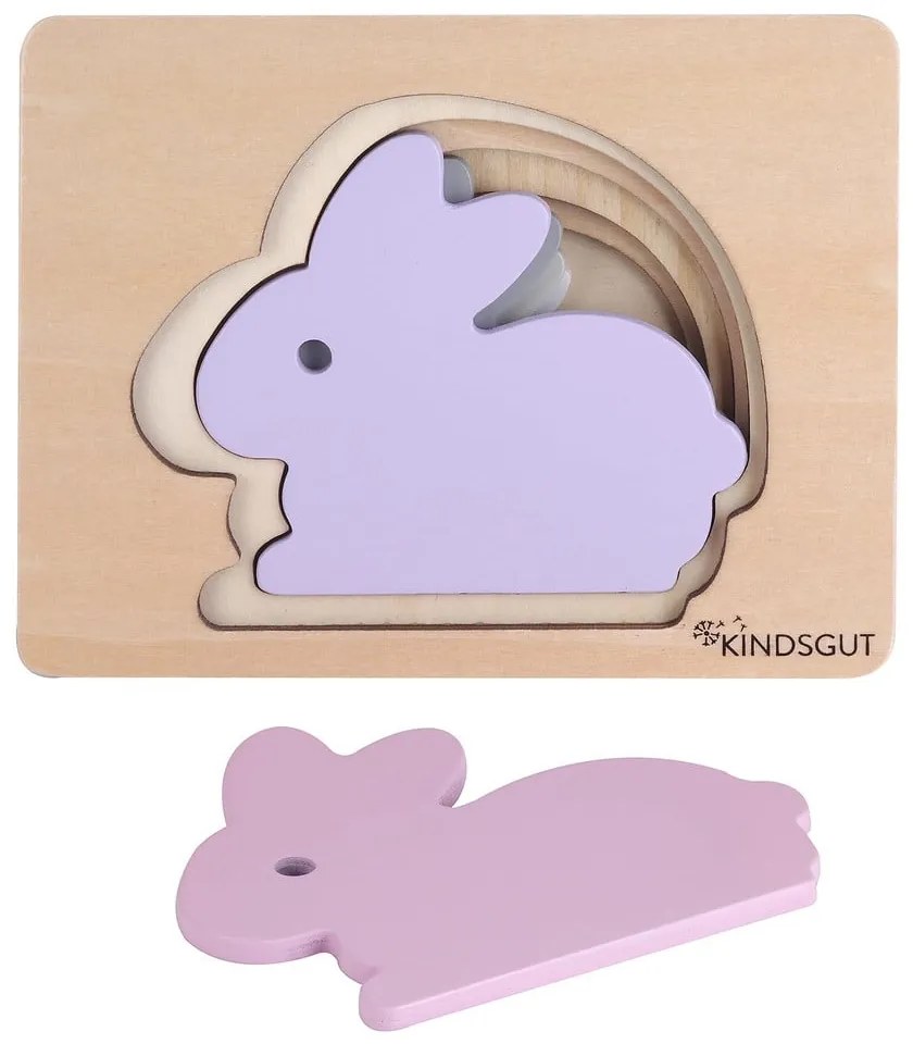 Drewniane puzzle Rabbit – Kindsgut