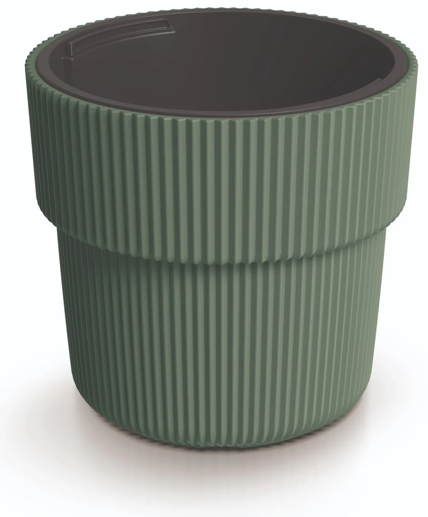Donica ogrodowa z wkładem Milly 39 x 39 x 37 cm zielona pinia PROSPERPLAST