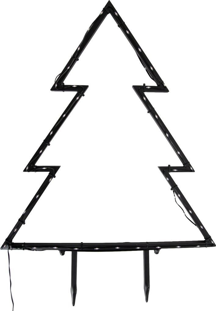 Reflektor choinkowy czarny 71 cm z LED IP44 - Kas