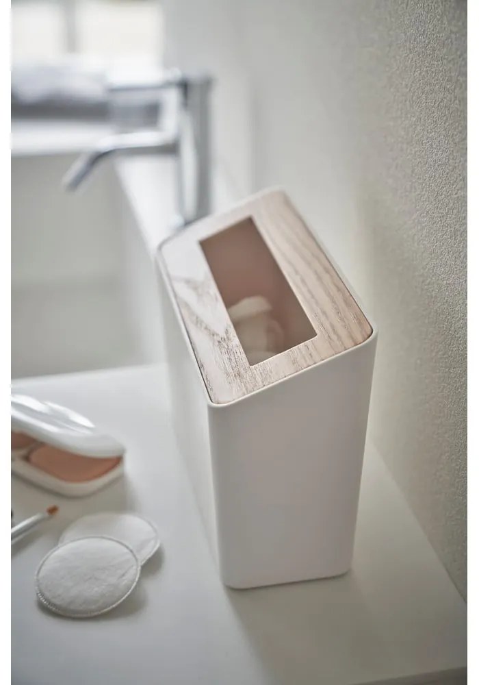 Biały biurowy plastikowy kosz na śmieci 2,3 l Rin – YAMAZAKI