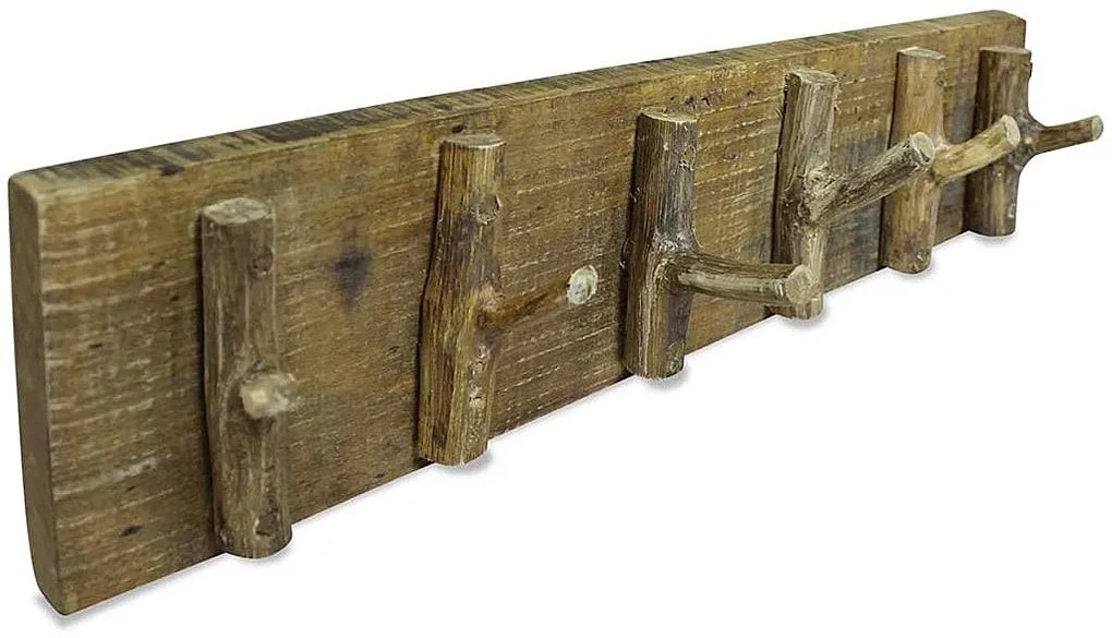Drewniany rustykalny wieszak ścienny G3-T70