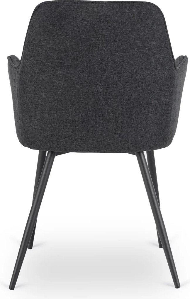 Krzesło Tapicerowane do Jadalni BRESSO 2 Czarne Nowoczesne Loft