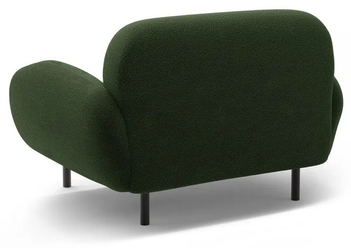 Zielony fotel z materiału bouclé Poppy – Micadoni