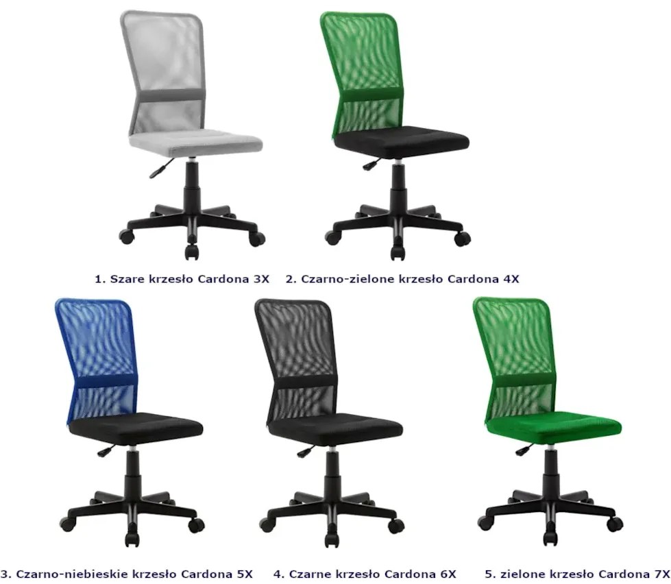 Szary siatkowy fotel biurowy bez podłokietników K3-Z52