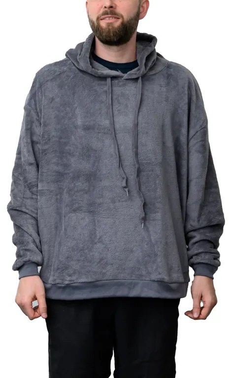 Koc bluza z rękawami i kapturem CHILL, męski Kolor: Ciemnoszary